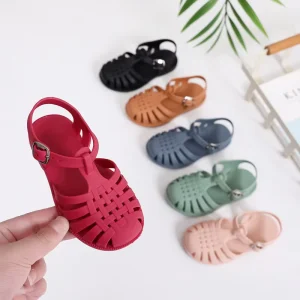 New Summer Unisex Toddler Kids Non Slip Waterproof Light Jelly Sandals Soft Bottom Beach Shoes