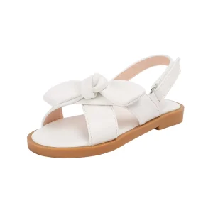 New Summer for Girls with Cross Bow Simple and Sweet One Line Buckle Sandals