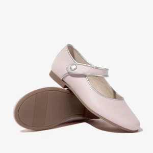 New Trend Shoes Custom Design Made Strap Design Comfortable Pink Leather Princess Kids Girl’s Mary Jane School Flat Shoes