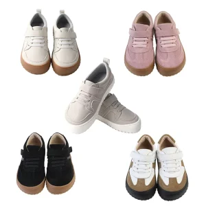 New Trendy Design Baby Kids Ergonomic Wide Toe Fit Shoes Children Footwear Barefoot Leather Sneaker