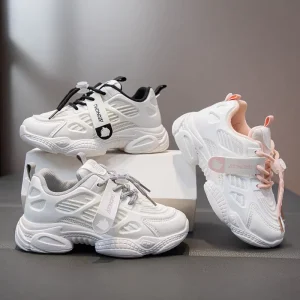 New Unisex Children’s Casual Sneakers Breathable Kids Mesh Sports Footwear Fashion Walking Shoes for Boys and Girls