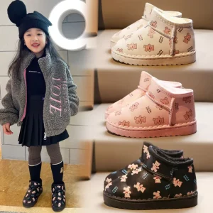 New Winter Warm Baby Kids Warm Cotton Snow Boots Soft Bottom Toddler Children Baby Shoes