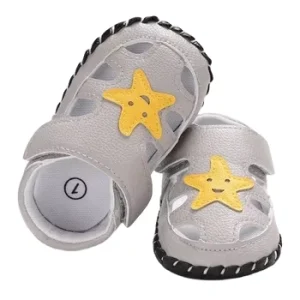 Newborn Baby Boy Girl Soft Sole Shoes Summer Leather Sandals Clogs Toddlers Children Trainers Size 0-18 Months