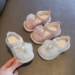 Newborn Baby Girls Shoes Soft Bottom Shoes Breathable Leisure Baby Princess Shoes