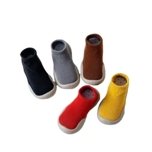 Newborn Baby Indoor Shoes Soft Sole Anti Slippery Printed Sock Shoes for Boys and Girls for Autumn and Winter Seasons