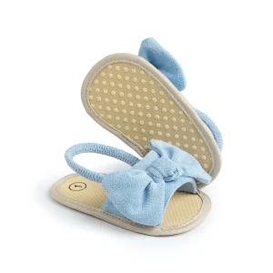 Newborn Baby Shoes Bowknot Breathable Cotton Soft Sole 0-18 Months Baby Sandals & Slippers