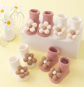 Newborn Baby Socks Cotton Breathable Non-slip Baby Floor Socks Indoor Grip Toddler Socks Shoes