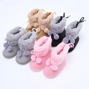 Newborn Booties Baby Socks Shoes Girl Winter Warm Cute Toddler Prewalkers Soft Anti slip Infant Newborn Crib Crawl Shoes