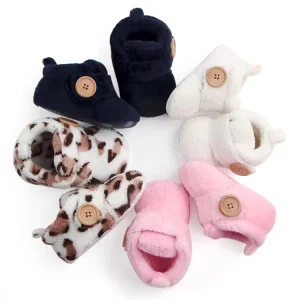 Newborn Infant Baby Girls Boys Warm Fleece Winter Fluffy Baby Shoes First Walkers Slippers Baby Shoes