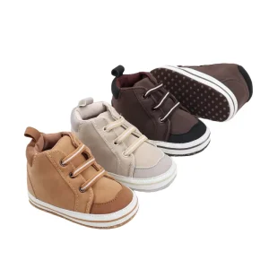 Newborn Infant Baby Sport Shoes for Boys Spring Autumn Casual Sneakers with Breathable Flat EVA Insole 0-15 Months