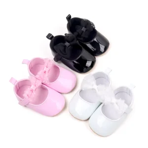 Newborn Toddler Shoes Mesh Bow Soft Soles Anti slip Outdoor Baby New Design Princess Girl Shoes for 0 1 Years Old Infants