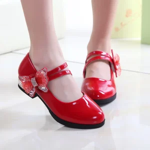 Newest Boutique Spring Children Outwear Pattern Princess Girls Dress Shoes