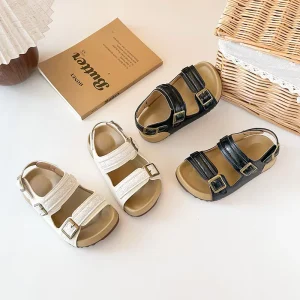 Newest Boutique Summer Children Outdoor Shoes PU Leather Casual Baby Boy Girl Sandals