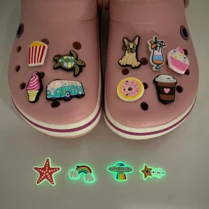 Night Light Fresh Shoe Charms Cartoon Shoe Decorations Accessories Cute Soft PVC Shoe Charms for Fans