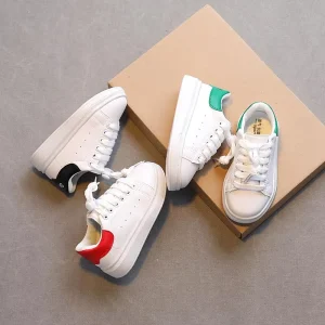 Non slip Toddlers Running Breathable Baby Shoes White Color Autumn Shell Head Baby Boy Shoes Casual Shoes