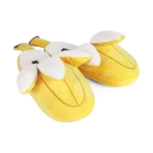 Novelty House Shoes for Unisex Fruit-shaped Customized Size Funny Gift for Holiday Plush Banana Slippers