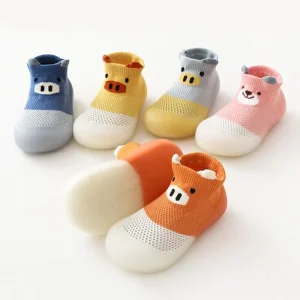 ODM OEM Fly knit Baby Socks Shoes Anti slip Soft High Quality Kids Boy and Girl Breathable Outdoor Flats