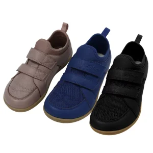 ODM Supplier Children Shoes Mesh PU Leather Hook and Loop Easy on Off School Play Free Toes Natural Growth Kids Barefoot Shoes