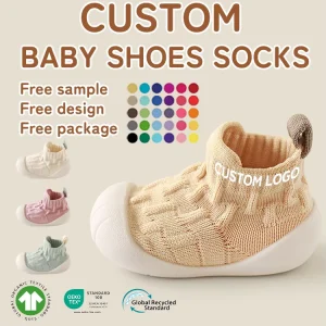 OEM Baby Floor Socks Shoes Manufacturer Custom Soft-soled Anti-slip Knitted Toddler Shoes Factory for Infant Brands