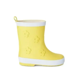 OEM Children Rubber Waterproof Welly Toddler Gumboots 3D Cartoon Printed Rubber Kids Rain Boots With Flower