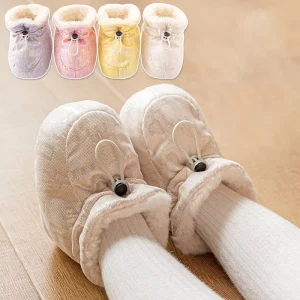 OEM Custom Baby Infant Toddler Waterproof Cotton Shoes Drawstring Adjustable Heat Transfer Digital Print Warm Windproof
