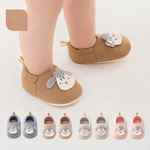 OEM Custom Baby Toddler First Walking Shoes Socks Soft Soled Anti Slip Breathable Cotton Mesh Cartoon Pattern Eco Friendly Crew