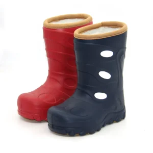 OEM Design Your Own Waterproof Winter Boots Non slip Children Gumboots Lightweight Rain Boots Warm Fur Snow Boots Kids Unisex