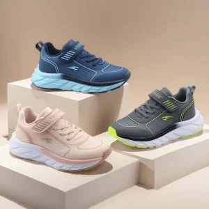 OEM Factory Direct Kids Sports Shoes Breathable Upper Anti Slip Lightweight for School Playground Running Walking