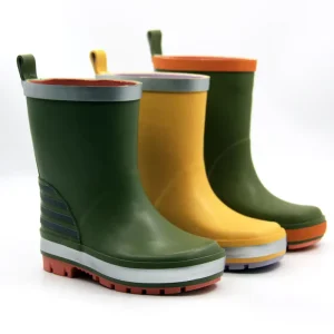 OEM ODM Custom LOGO Summer Autumn Winter Midi Rubber Boots Kids Boys Girls Reflective Band Waterproof Anti Slip Rain Shoes