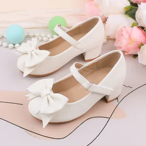 OEM Toddler Little Kid Girl’s school shoes forgirls dance shoes soft soled high heels princess shoes suitable wedding party wear