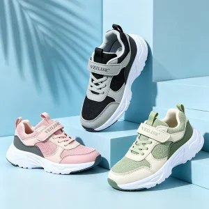 OLICOM High Quality Boys Girls Kids Shoes Children’s Sports Shoes Breathable Hook and Loop Comfort for School Running Walking