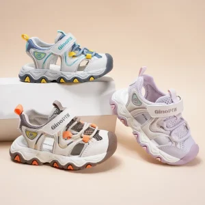 Odor resistant Kids Summer Sandals Unisex Boys Girls Easy clean Sandals for Kids Light Weight Colorful Walk Sandals for Children