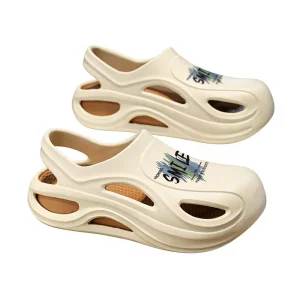Older Kids’ Cartoon Hole EVA Upper Unisex Summer Outdoor Wear Step-on Comfort Thick-Soled Non-slip Closed-heel Sandals Casual