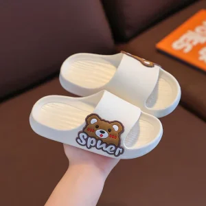 One Piece Printed Indoor Summer Slippers for Adults Kids Cute Cartoon Lined Bath Shoes for Boys Girls Dropshipping Available