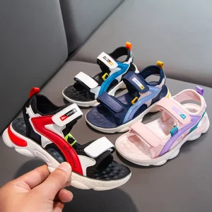 Open Toe Sports Sandals for Kids New Summer Trendy Korean Style Beach Shoes Soft Soled Boys and Girls