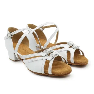 Original BD Dance Shoes Kid Custom logo Leather Professional Practice Sandals Salsa Sasan Jazz Girls Latin Dance Shoes