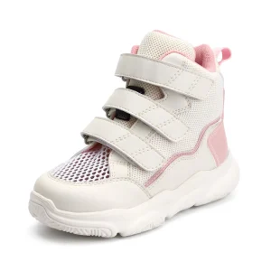 Orthopaedic Breathable Non Slip Waterproof Kids Shoes for Flat Feet with Ankle Support Microfiber Leather for Summer