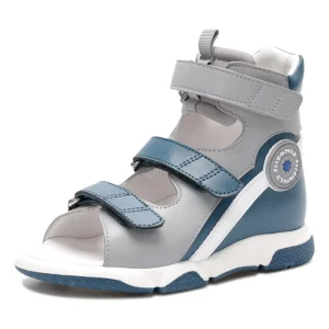 Orthopedic Arch Support Sandals for Boys Bow Legs Blue Gray Summer Shoes Corrective Kids Sandals Insoles for Toeing