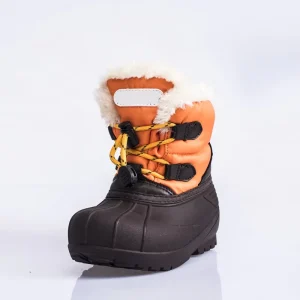 Outdoor Anti slip Winter Thickened Soft Fur Warm Waterproof Lace up Kids Snow Boots