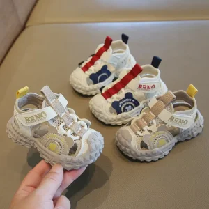 Comfort Casual Kids Sports Sandals Thickened Rubber Sole Children Outdoor Footwear Fashion Cartoon Baby Summer Shoes