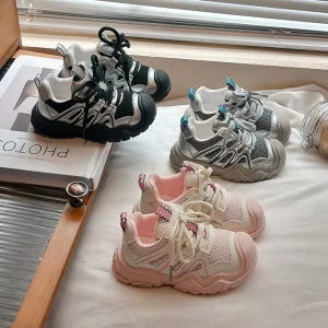 Outdoor Casual Children’s Shoes Solid Color Kids Sneakers Boys New Design Light Shoes for Kids Led