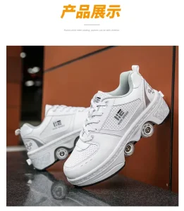 Outdoor Kick out Inline Skates Two in One Children’s Transformable Inline Skates Children’s Kick Inline Skates