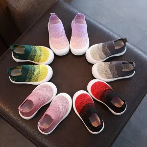 Outdoor Mesh Kids Shoes Casual Breathable Infant Baby Children Girls Boys Mesh Sneakers Soft Bottom Comfortable Non Slip