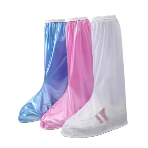 Outdoor Reusable Unisex PVC Knee High Rain Boots Waterproof Shoe Covers for Kids for Summer Autumn Winter