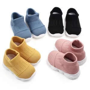 Outdoor Safety Lightweight Unisex Children’s Shoes Flying Mesh Breathable Non-slip Baby Shoes Spring Casual Toddler Shoes