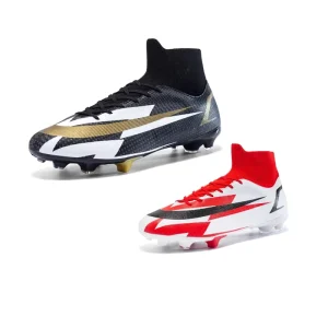 Outdoor Soccer Training Cleats Non slip Green Short Long Spikes Sport Soccer Combat Football Boots Shoes for Adult Kids