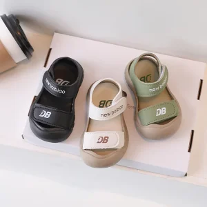 Outdoor Summer Ankle Shoes for Boys Fashion Casual Baby Toddler Footwear for Girls Children Sport Black Kids Sandals
