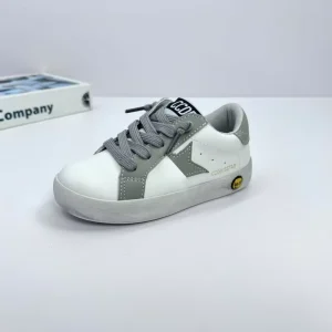 Outdoor Summer Casual Kids Shoes for Girls 2 3 Years Star Shiny Sequin with Soft Sole Leather Upper Material