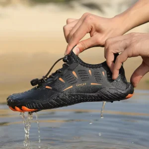 Outdoor Summer Stream-tracing Shoes Mens Womens Wading Beach Five-finger Barefoot Breathable Mesh Upper Lace-up Quick-drying