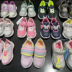 Overrun Girls’ Customizable Kids Shoes with Buckle Strap Four Seasons Lightweight Breathable Anti-Slip Fashion Design